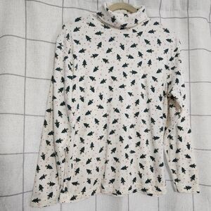 Christopher & Banks Holiday Tree Turtleneck Womens Medium